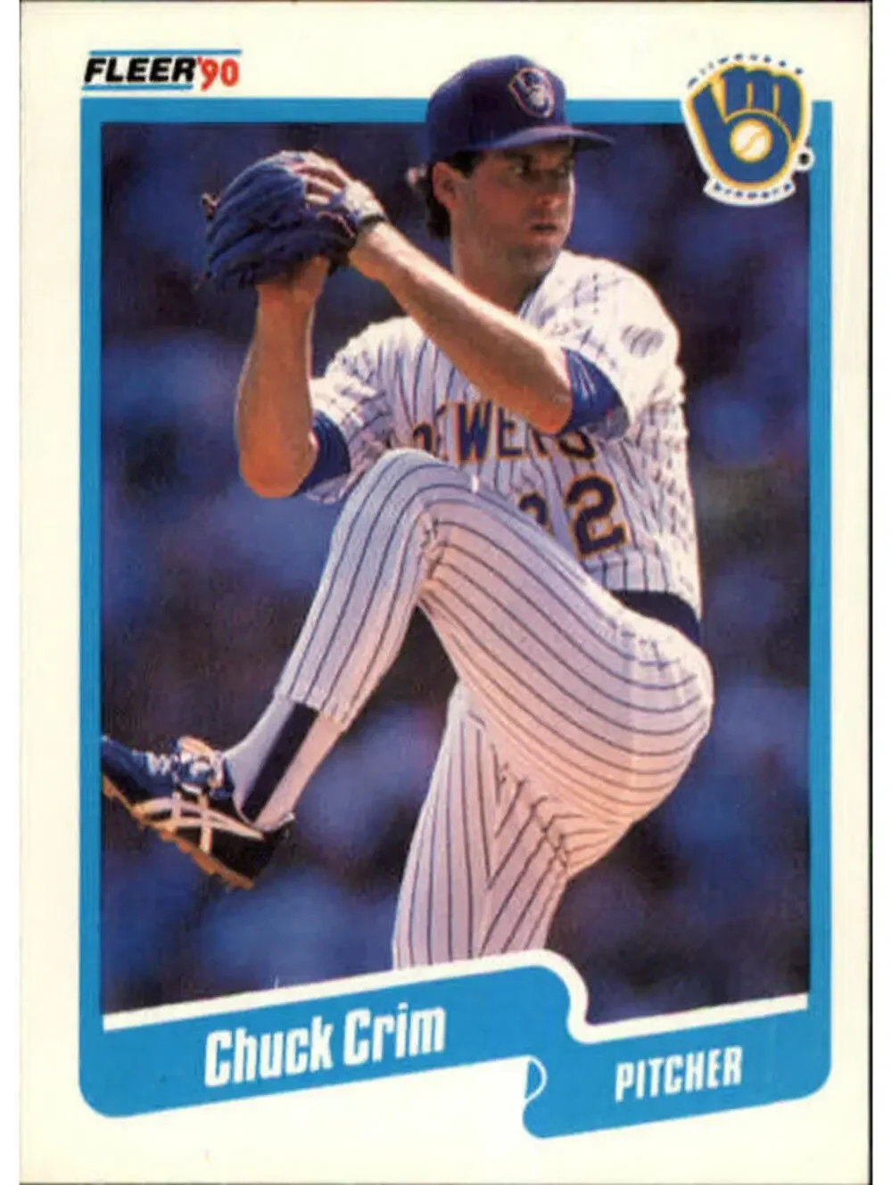 1990 Chuck Crim Fleer Baseball Card #319